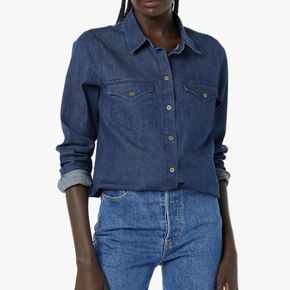 Goodthreads Long Sleeve Denim Shirt Size Small